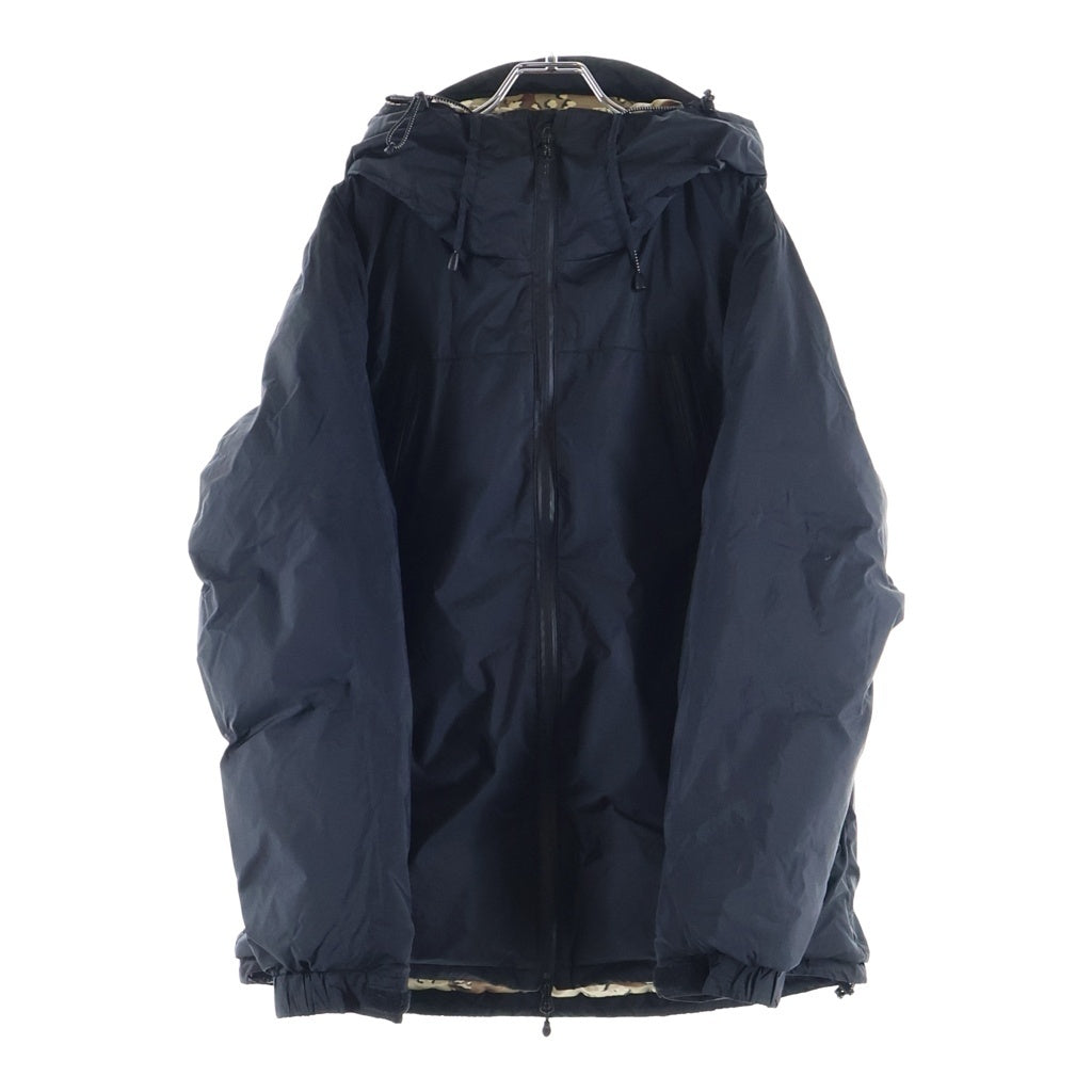 URBAN RESEARCH(アーバンリサーチ) NANGA別注 AURORA-TEX オーロラテックス 3レイヤー 裏地総柄 フーデッド ジップアップ ダウンジャケット ブラック UI07-17U002