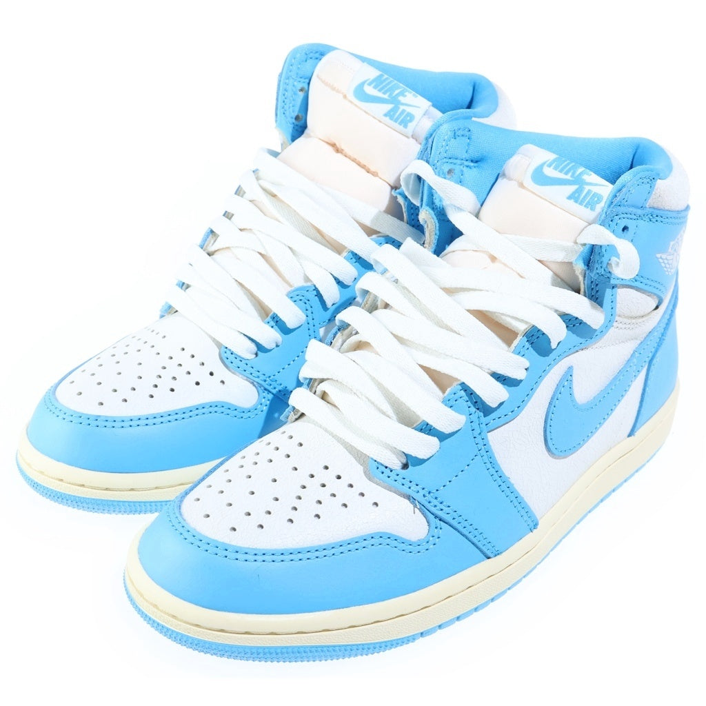 NIKE(ナイキ) エアジョーダン1 レトロ HAGH OG ハイカットスニーカー ホワイト×ライトブルー #25 DZ5485-402