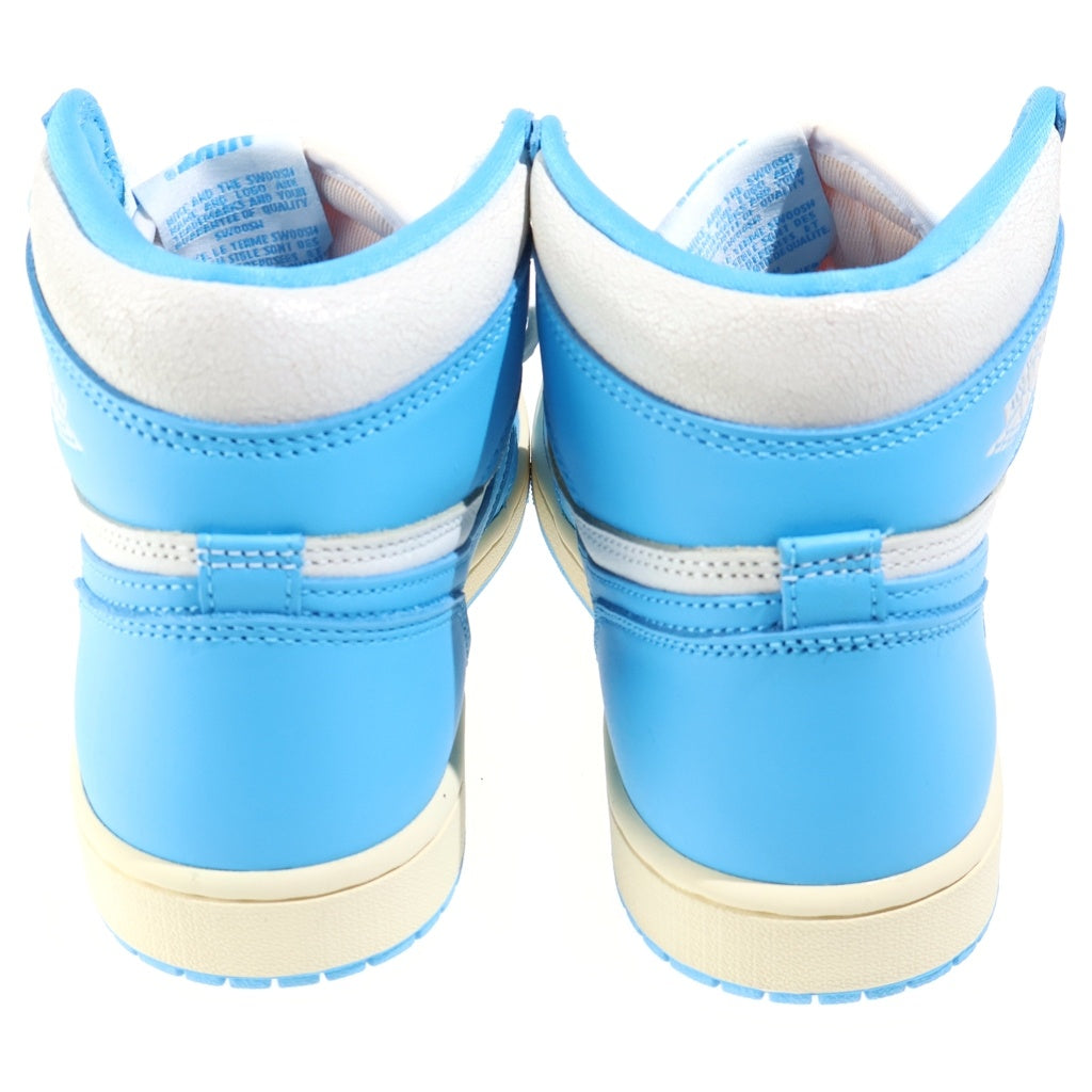 NIKE(ナイキ) エアジョーダン1 レトロ HAGH OG ハイカットスニーカー ホワイト×ライトブルー #25 DZ5485-402