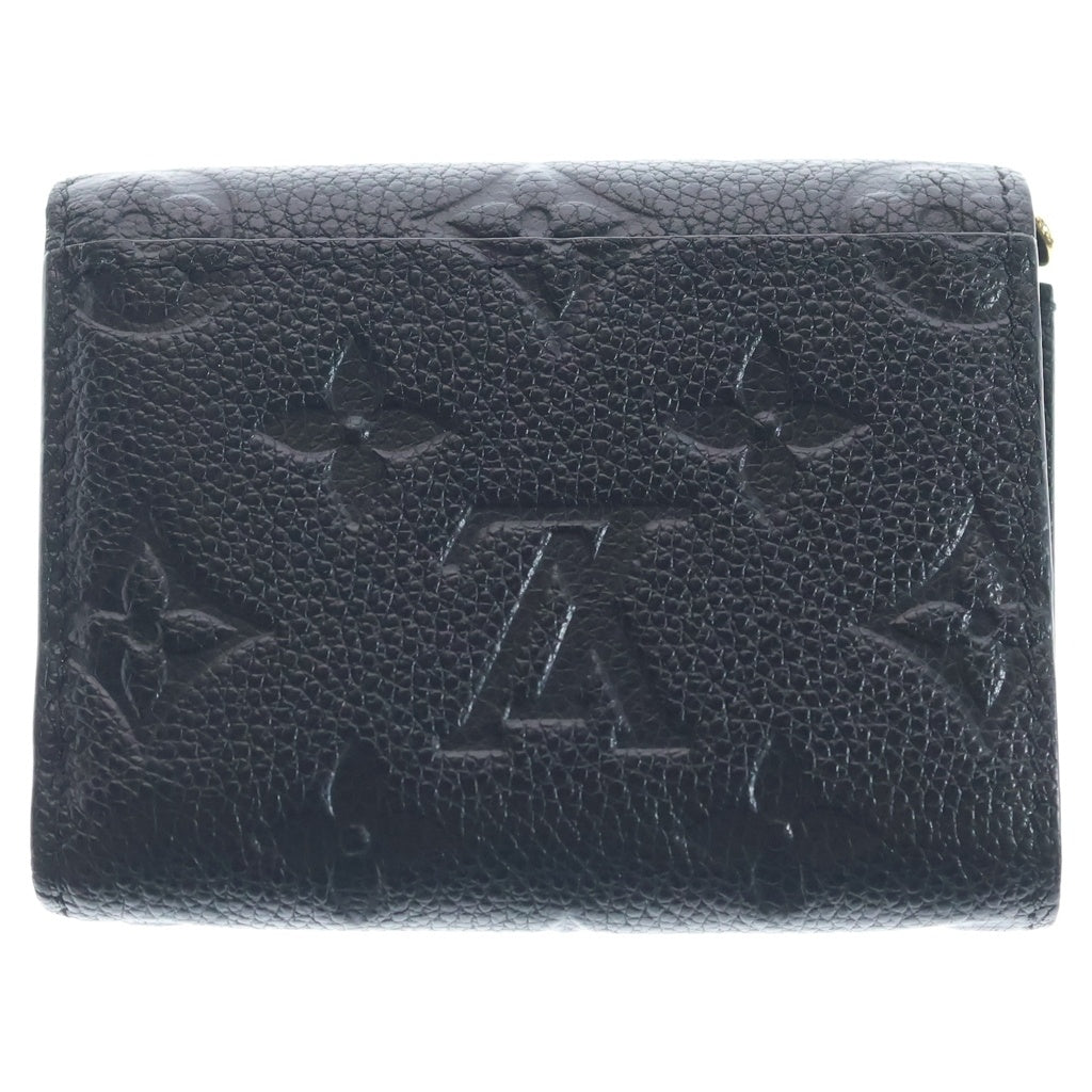 LOUIS VUITTON(ルイヴィトン) モノグラムアンプラント ポルトフォイユゾエ コンパクトウォレット 三つ折り財布 ブラック レザー M62935 ゴールド金具 レディース