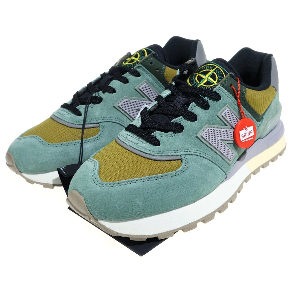 New Balance(ニューバランス) ×Stone Island 574LEGACY ストーンアイランド レガシー ブルー/イエロー US8/26cm U574LGTN