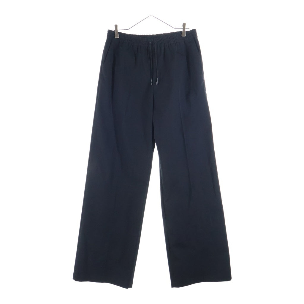 HYKE(ハイク) TASLAN WIDE LEG PANTS タスラン ワイドレッグ ロングパンツ イージーパンツ ブラック 241-13293