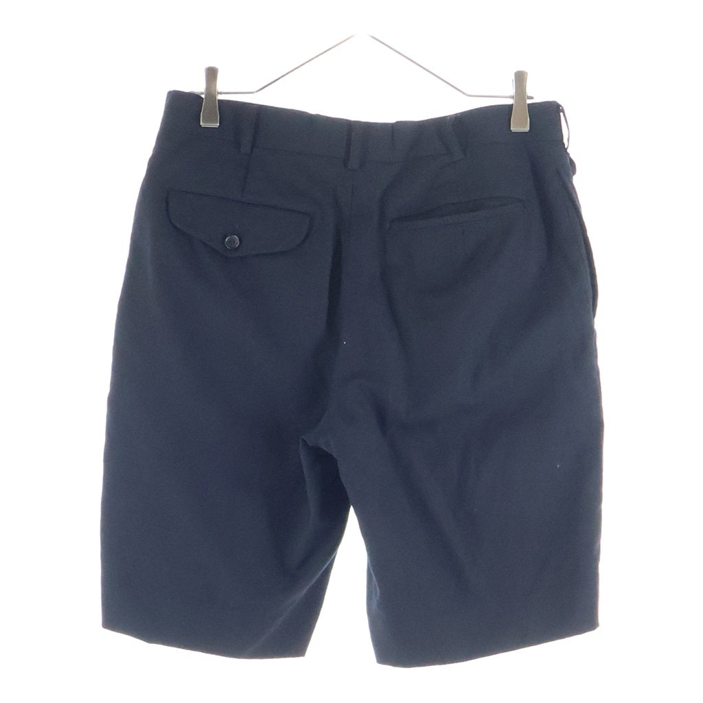 COMME des GARCONS HOMME PLUS(コムデギャルソンオムプリュス) 12SS ジップフライ フロントフリルデザイン ハーフパンツ ウールショートパンツ ショーツ ブラック PI-P064