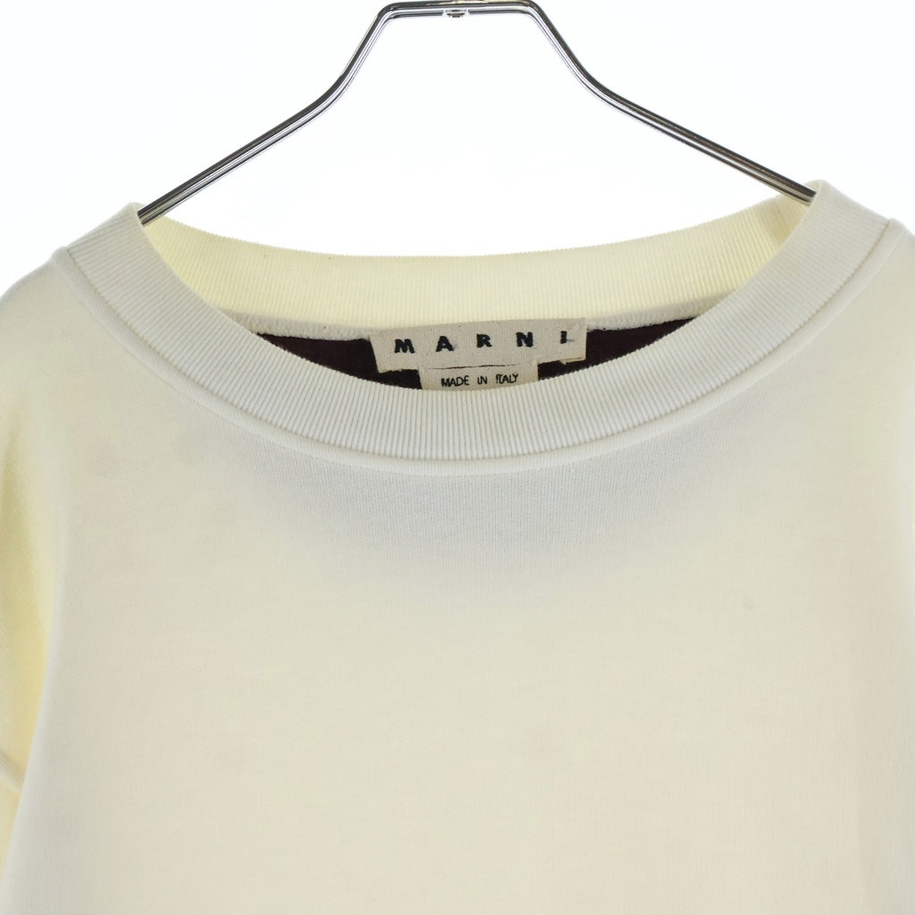 MARNI(マルニ) フロントポケット付き クルーネック プルオーバーパーカー スウェットシャツ ホワイト M05GU0046