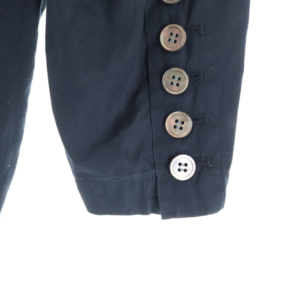 COMME des GARCONS HOMME PLUS(コムデギャルソンオムプリュス) 11AW ボタンフライ 七分丈 長袖 シャツ ブラック PI-B008