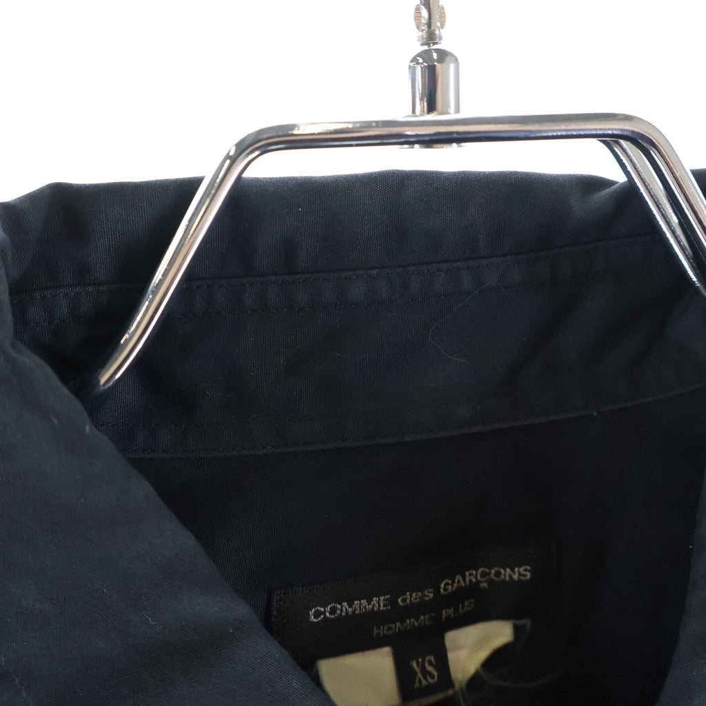COMME des GARCONS HOMME PLUS(コムデギャルソンオムプリュス) 11AW ボタンフライ 七分丈 長袖 シャツ ブラック PI-B008