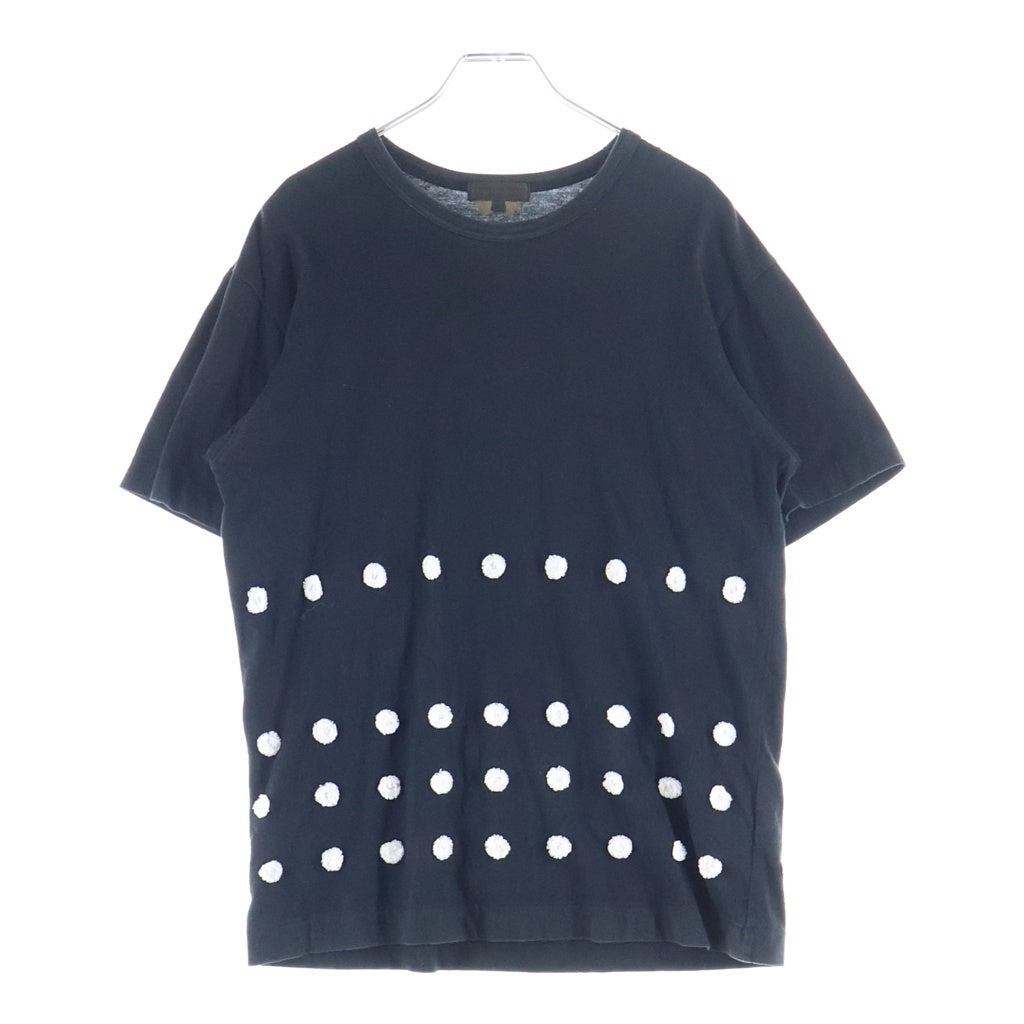 COMME des GARCONS HOMME PLUS(コムデギャルソンオムプリュス) 13AW ツリーオブユース期 ボンボン クルーネック 半袖カットソー Tシャツ ブラック/ホワイト PL-T013