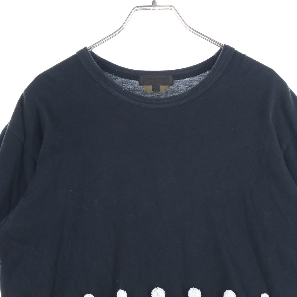 COMME des GARCONS HOMME PLUS(コムデギャルソンオムプリュス) 13AW ツリーオブユース期 ボンボン クルーネック 半袖カットソー Tシャツ ブラック/ホワイト PL-T013