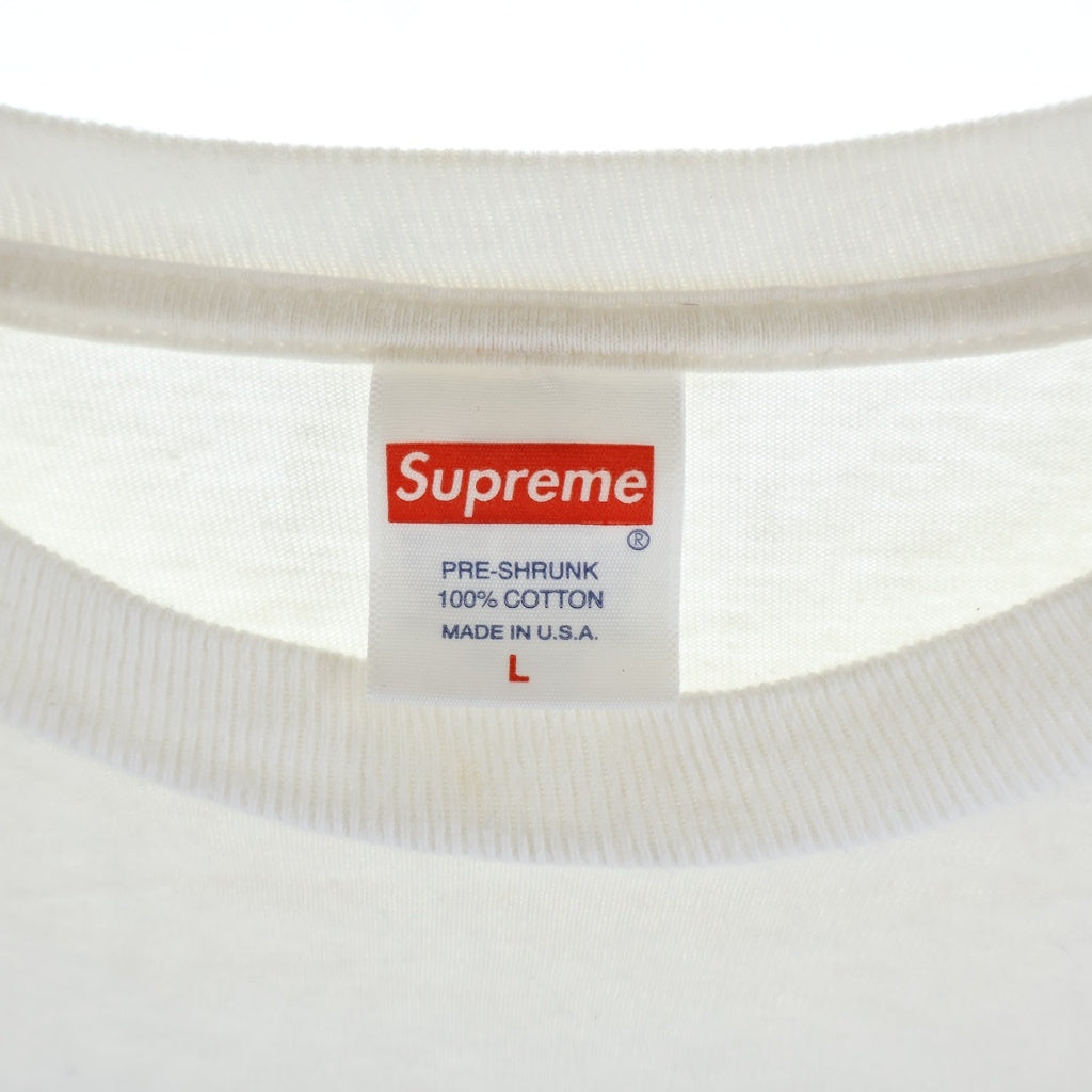 SUPREME(シュプリーム) ×ANTIHERO Dog Tee アンタイヒーロー ドッグ フロントバックプリント クルーネック 半袖カットソー Tシャツ ホワイト/ブルー