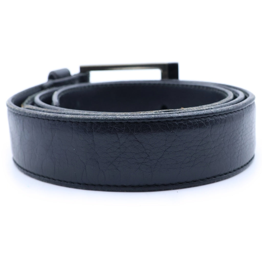 Dior HOMME(ディオールオム) スクエアトゥバックル レザー ベルト ブラック 23-MA-O115 レディース