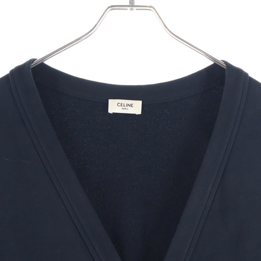 CELINE(セリーヌ) 22SS Oversized Cardigan In Cotton Fleece バックロゴ コットン カーディガン ブラック 2Y672670Q