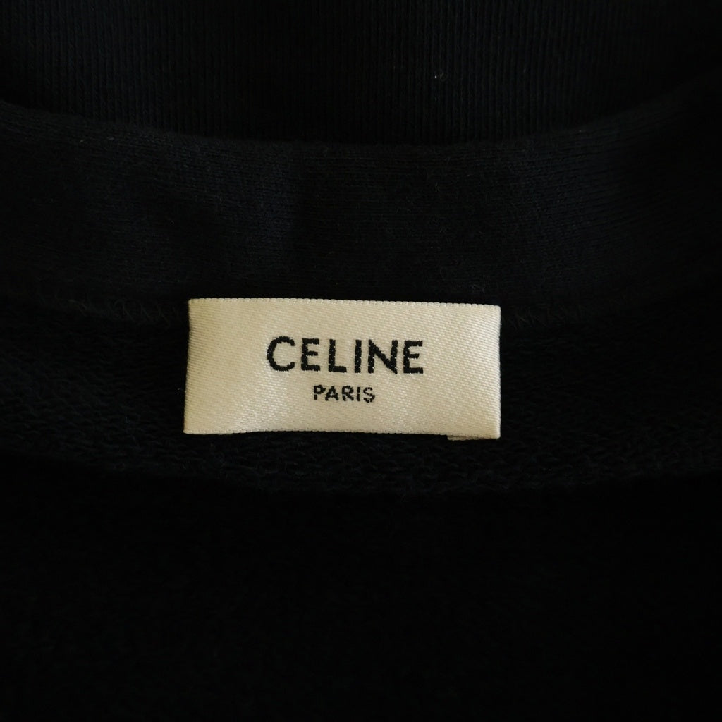 CELINE(セリーヌ) 22SS Oversized Cardigan In Cotton Fleece バックロゴ コットン カーディガン ブラック 2Y672670Q