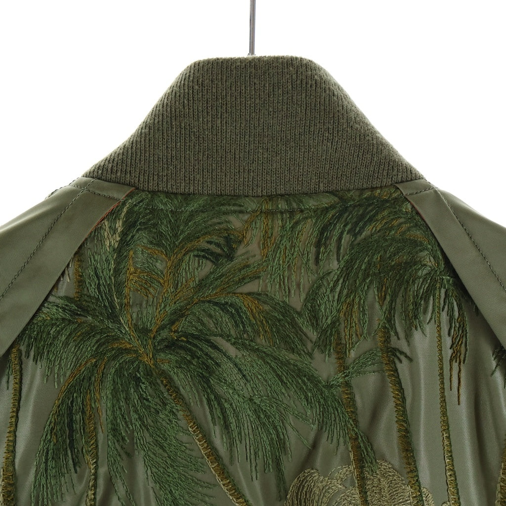 Sacai(サカイ) 20SS SUN SURF Diamond Head Embroidered Bomber Nylon Jacket MA-1 ボンバージャケット カーキ 20-02189M