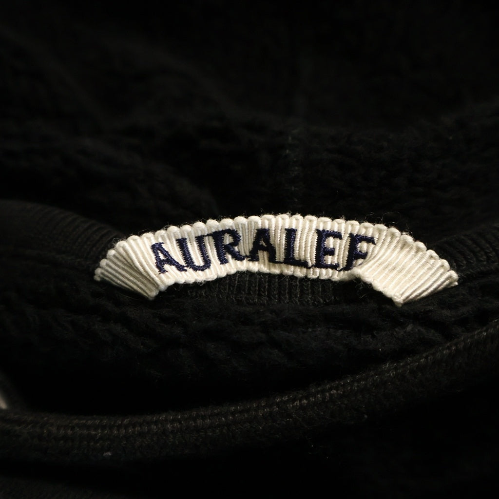 AURALEE(オーラリー) 24AW SMOOTH SOFT SWEAT PARKA スムースソフト スウェット プルオーバーパーカー ブラック A24AP01TU