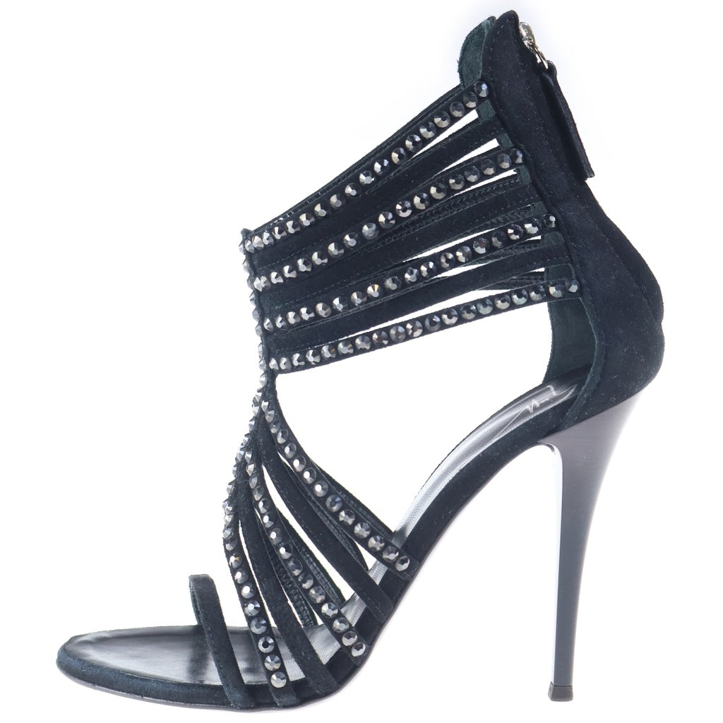 GIUSEPPE ZANOTTI(ジュゼッペ ザノッティ) サンダル ヒール スタッズ レザー ブラック レディース