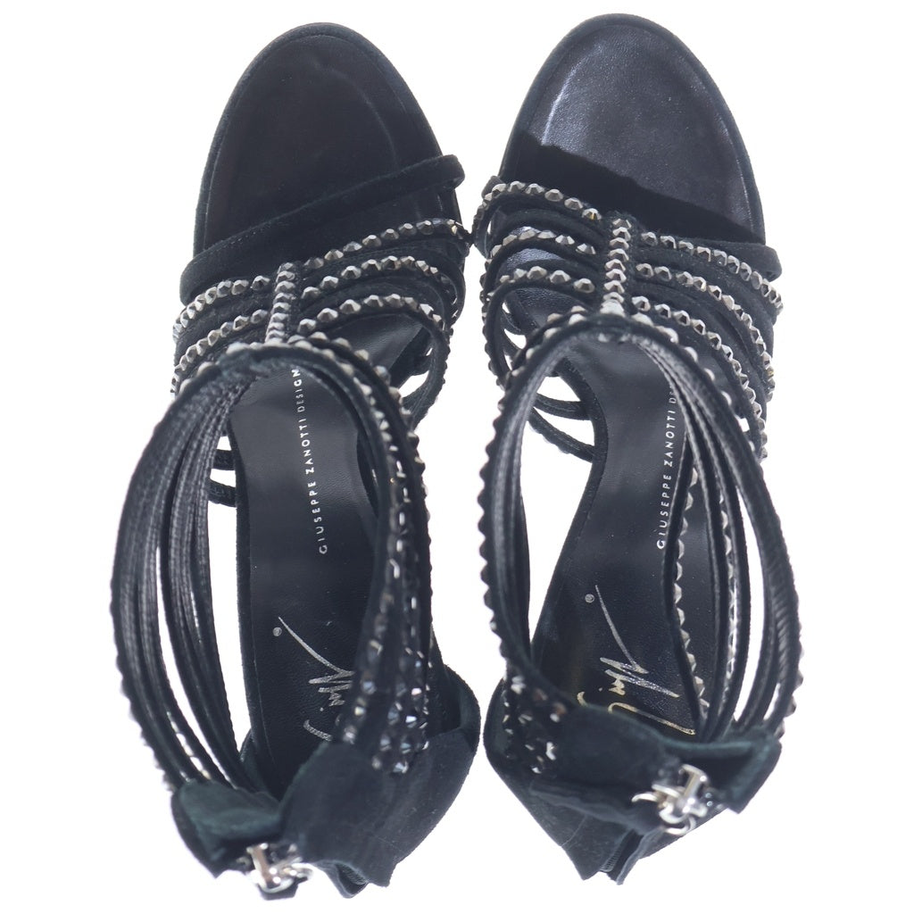 GIUSEPPE ZANOTTI(ジュゼッペ ザノッティ) サンダル ヒール スタッズ レザー ブラック レディース