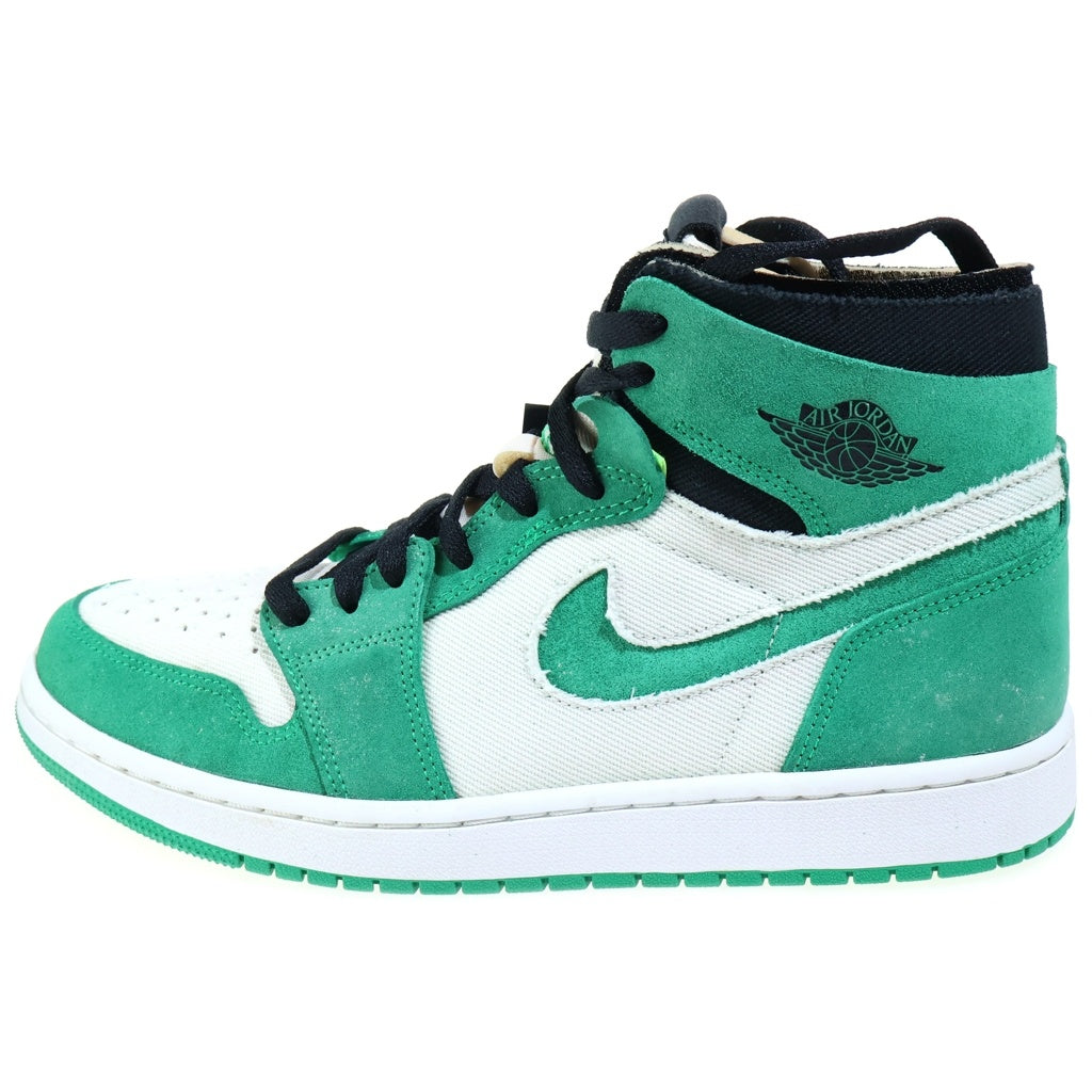 NIKE(ナイキ) JORDAN 1 HIGH ZOOM AIR CMFT LUCKY BULL エアジョーダン1 ズームエアクラフト ラッキーブル ハイカットスニーカー ホワイト/グリーン US9.5/27.5cm CT0978-300