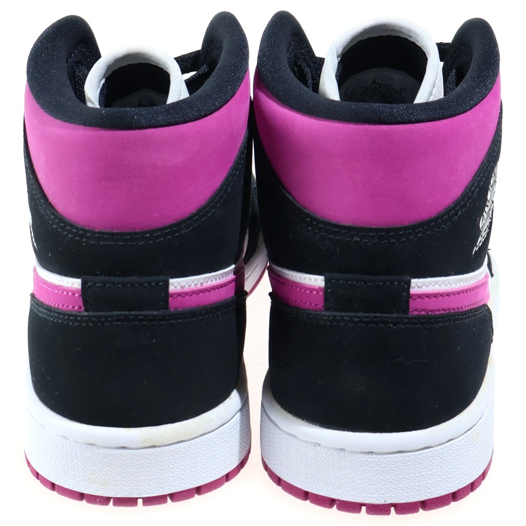 NIKE(ナイキ) WMNS AIR JORDAN 1 MID MAGENTA ウィメンズ エアジョーダン1 マゼンタ ローカットスニーカー ホワイト/ブラック/ピンク US9/27cm BQ6472-005 レディース