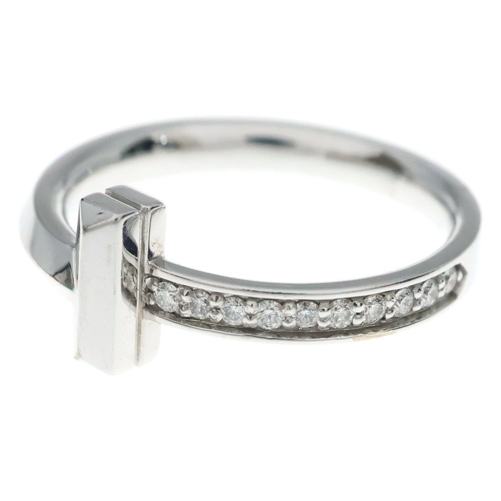 TIFFANY & Co.(ティファニー) Tワイヤーダイヤリング Au750 K18 ホワイトゴールド ダイヤモンド レディース