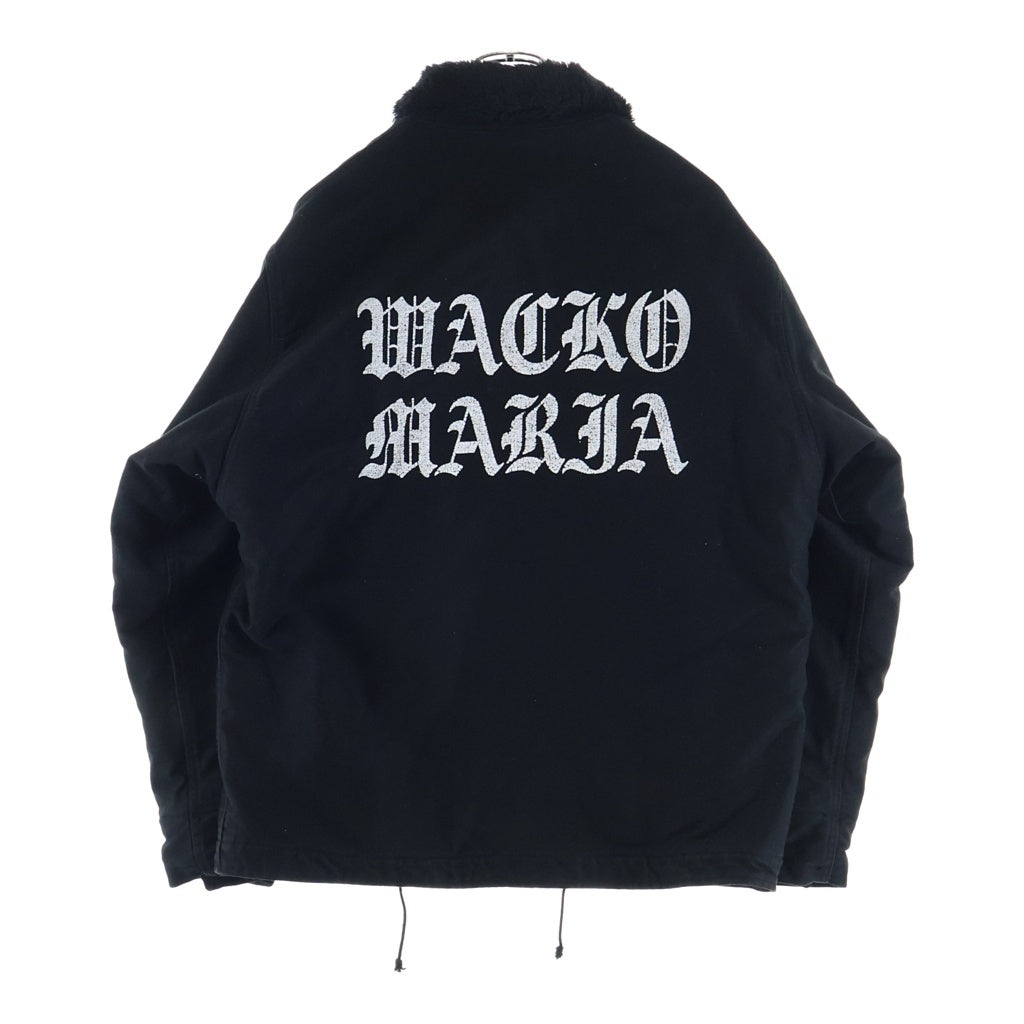 WACKO MARIA(ワコマリア) 22AW N-1 DECK JACKET ロゴプリント デッキジャケット ブラック 22FW-WMO-ML20
