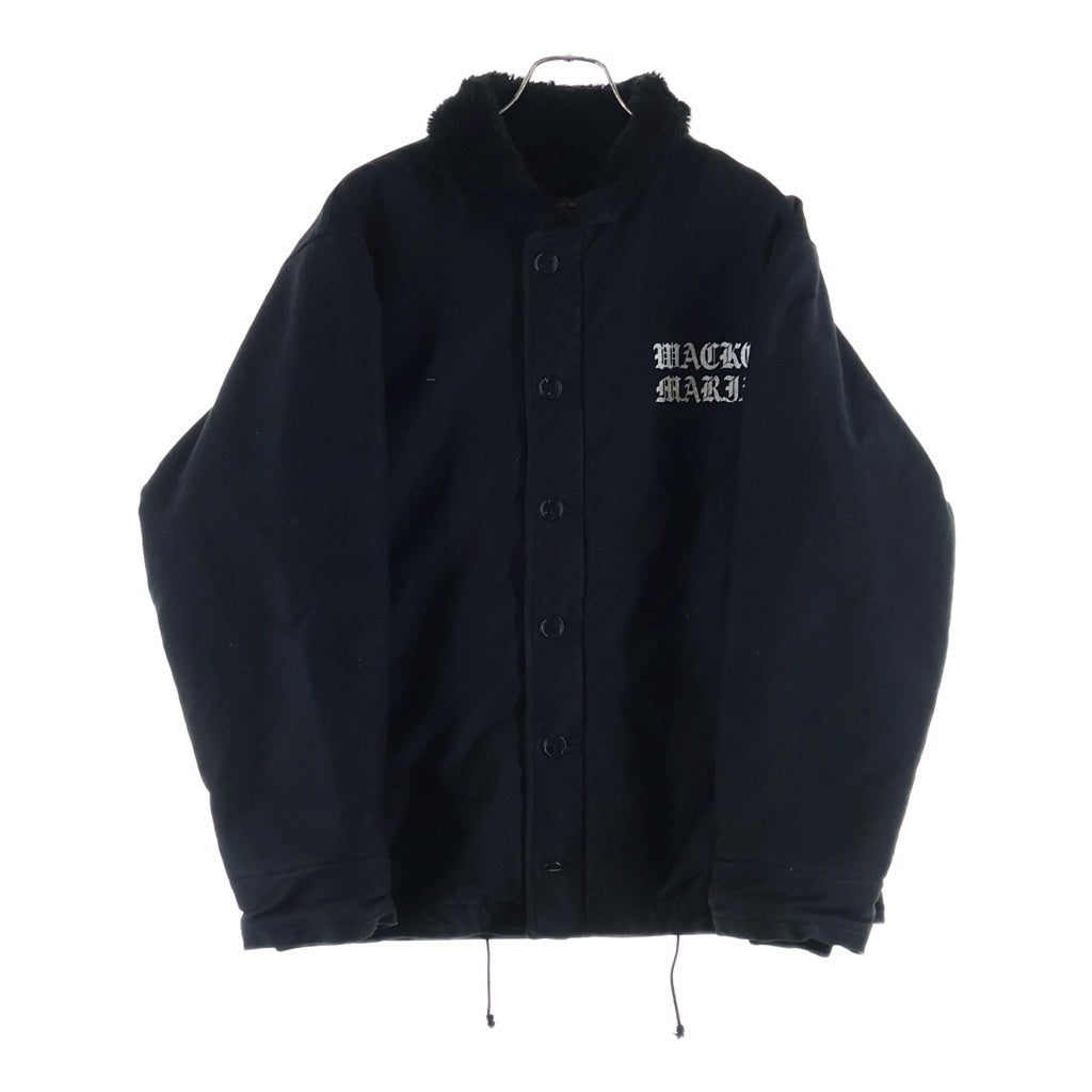 WACKO MARIA(ワコマリア) 22AW N-1 DECK JACKET ロゴプリント デッキジャケット ブラック 22FW-WMO-ML20