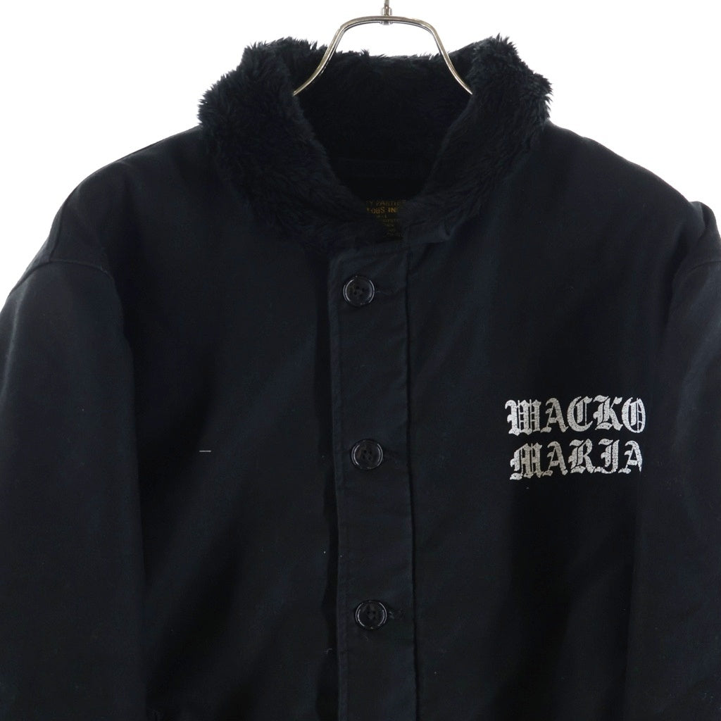 WACKO MARIA(ワコマリア) 22AW N-1 DECK JACKET ロゴプリント デッキジャケット ブラック 22FW-WMO-ML20