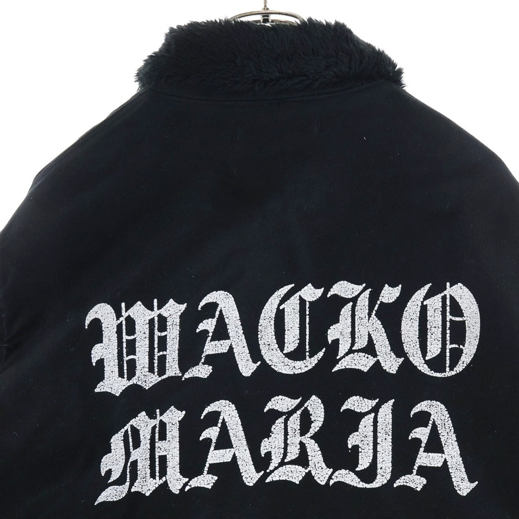 WACKO MARIA(ワコマリア) 22AW N-1 DECK JACKET ロゴプリント デッキジャケット ブラック 22FW-WMO-ML20