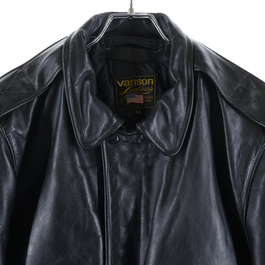 VANSON(バンソン) A-2 レザー フライトジャケット ブラック