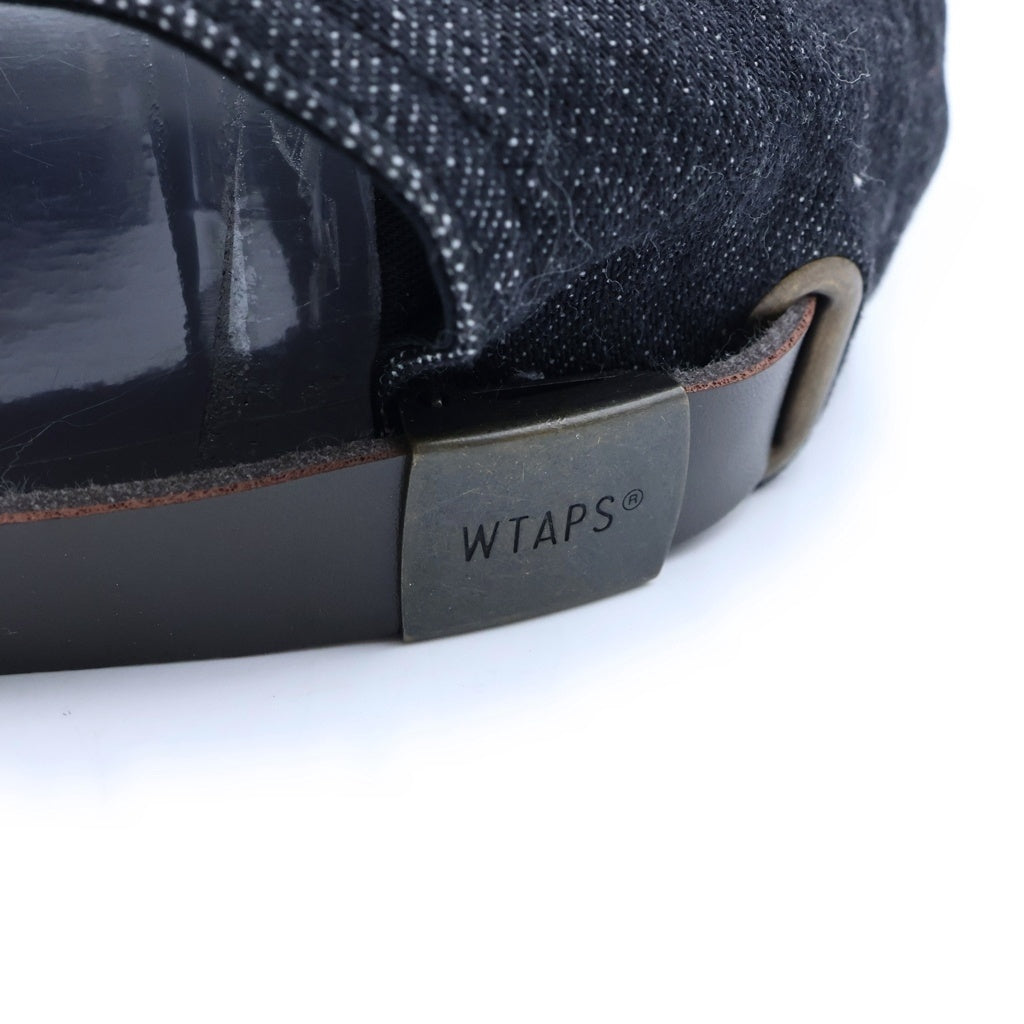 WTAPS(ダブルタップス) 25SS T-6M 05 COTTON DENIM CAP ロゴ刺繍 コットン デニム キャップ 帽子 ブラック 251HCDTーHT05