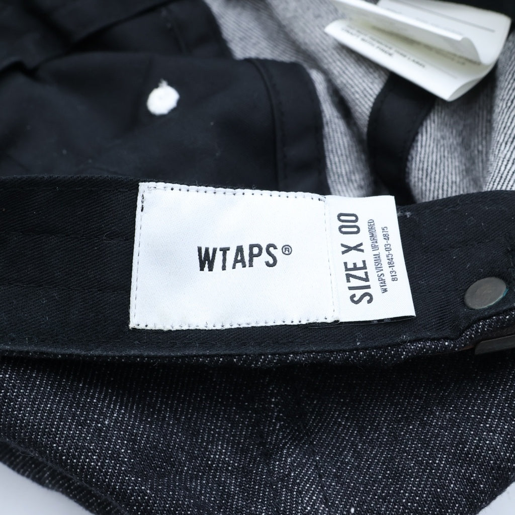 WTAPS(ダブルタップス) 25SS T-6M 05 COTTON DENIM CAP ロゴ刺繍 コットン デニム キャップ 帽子 ブラック 251HCDTーHT05