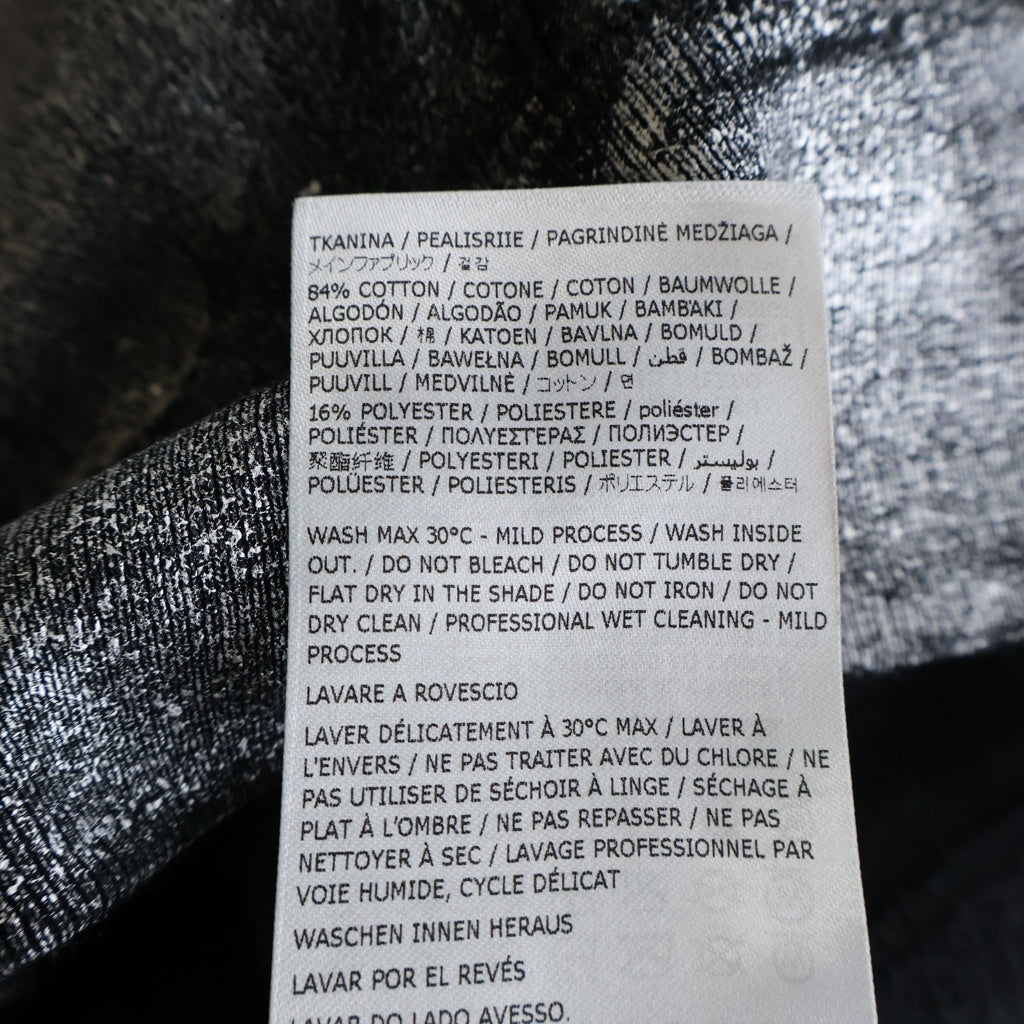 SUPREME(シュプリーム) 24SS ×MM6 Maison Margiela Foil Box Logo Hooded Sweatshirt エムエムシックスメゾンマルジェラ ボックスロゴ プルオーバーパーカー フーディー ブラック/シルバー
