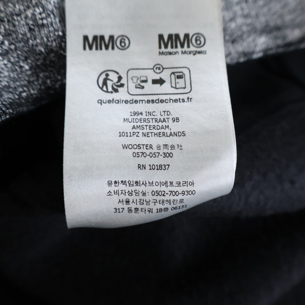 SUPREME(シュプリーム) 24SS ×MM6 Maison Margiela Foil Box Logo Hooded Sweatshirt エムエムシックスメゾンマルジェラ ボックスロゴ プルオーバーパーカー フーディー ブラック/シルバー