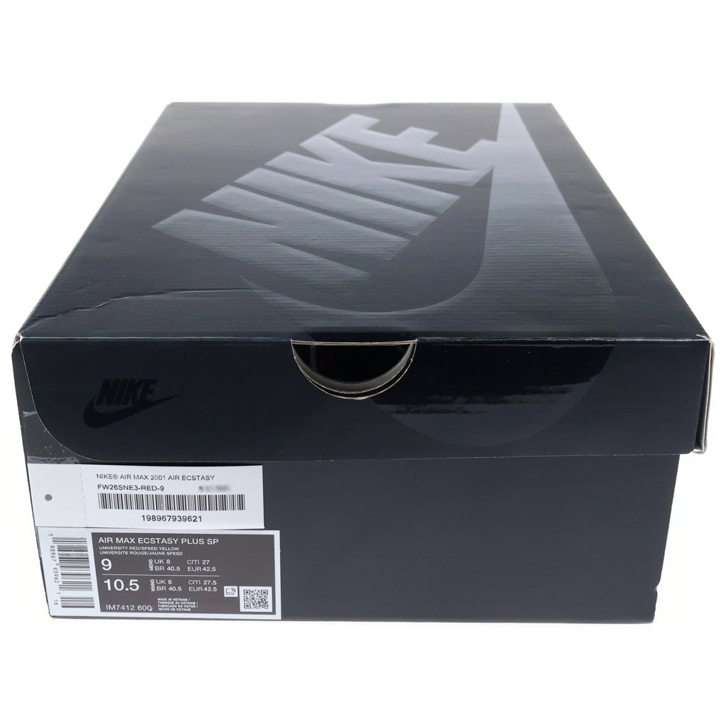 NIKE(ナイキ) ×Supreme MAX AIR ECSTASY IM7412-600 シュプリーム エアマックス 2001 エアエクスタシー ローカットスニーカー レッド/イエロー US9/27cm