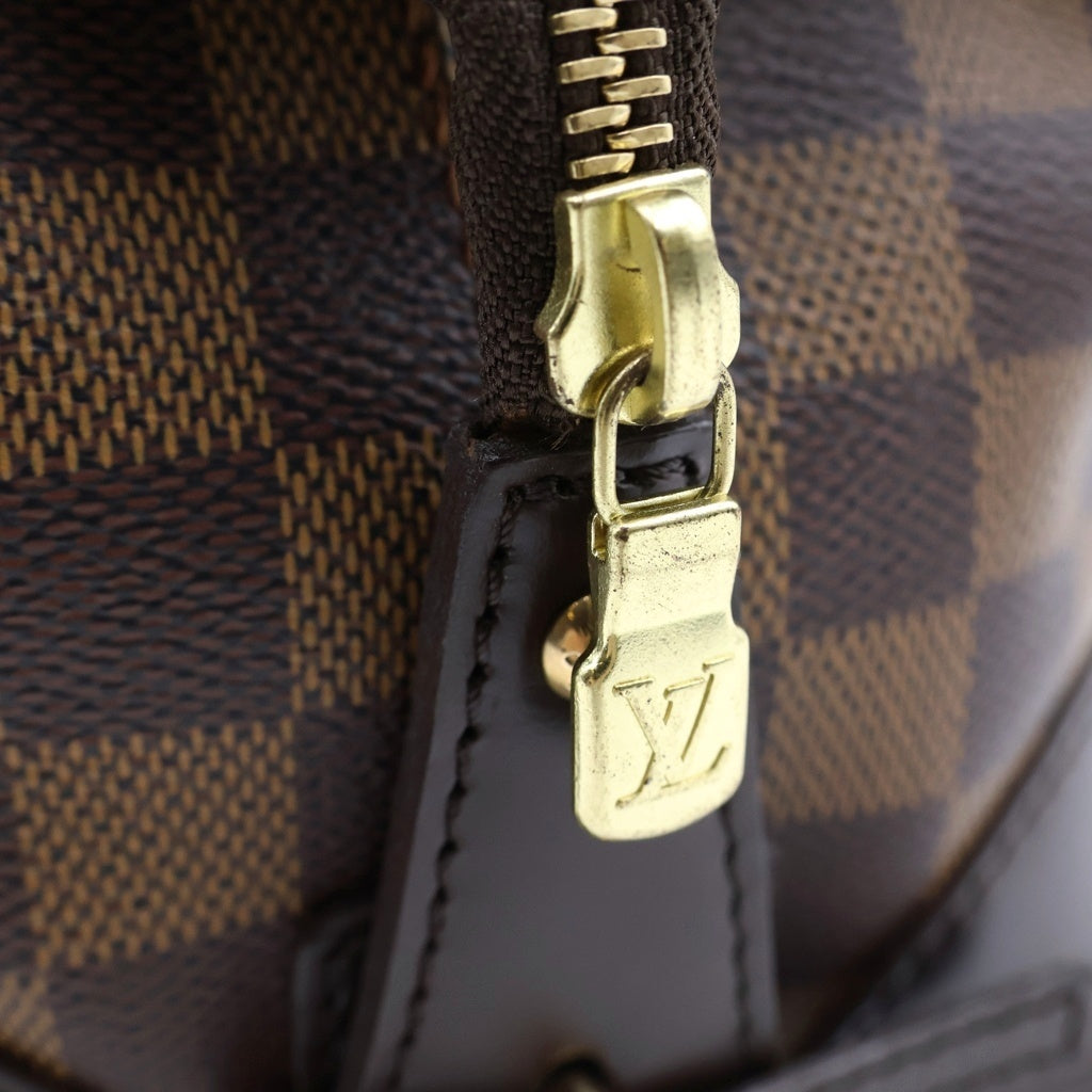 LOUIS VUITTON(ルイヴィトン) ヴァスラブ ウォッシュ バッグ ポーチ セカンドバッグ ブラウン レザー×PVC N41538 ゴールド金具