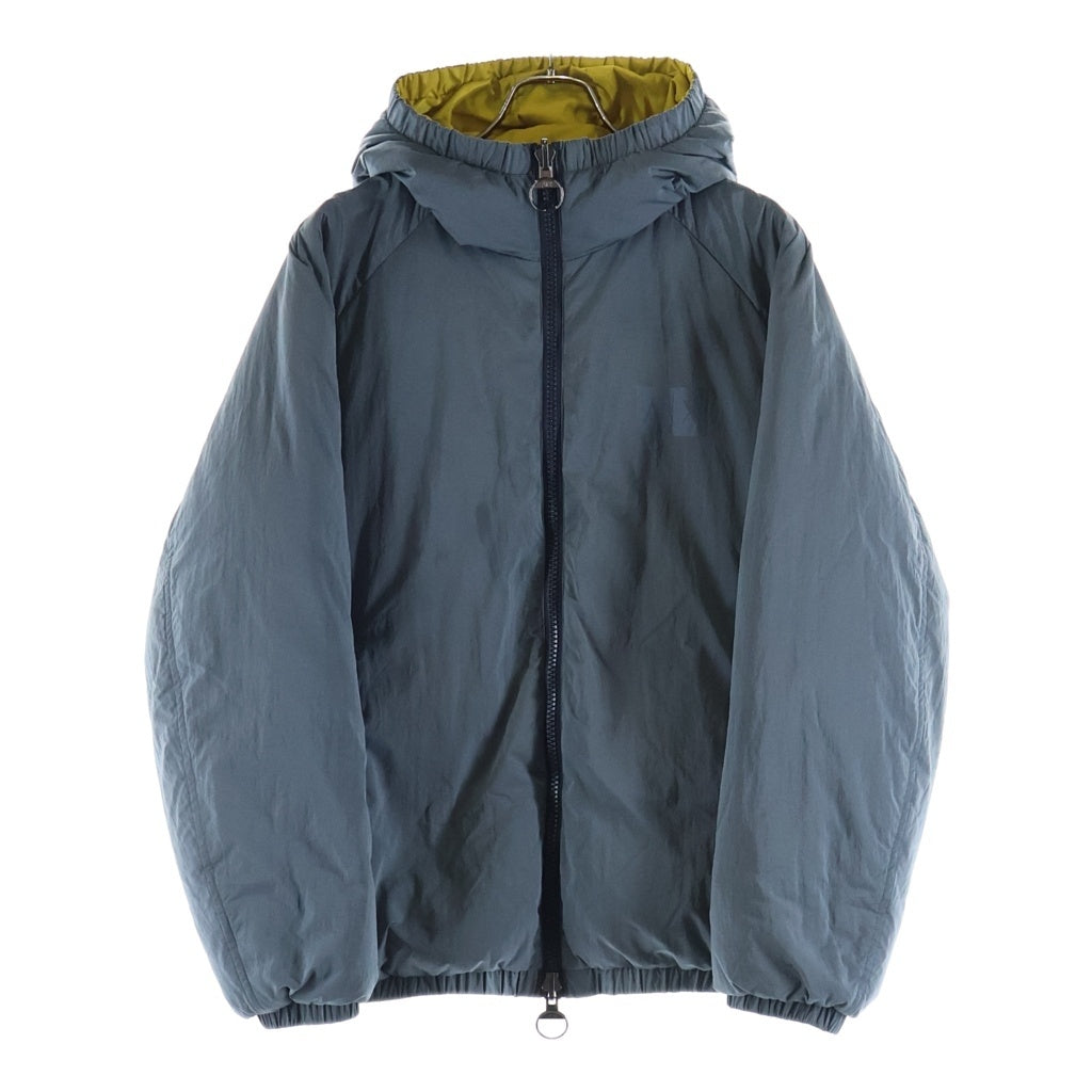AX ARMANI EXCHANGE(アルマーニ エクスチェンジ) リバーシブル フーデッド ジップアップ ナイロン ダウンジャケット イエロー/カーキ 6RZB43 ZNXXZ