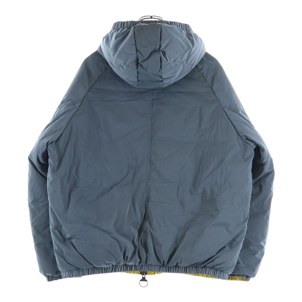 AX ARMANI EXCHANGE(アルマーニ エクスチェンジ) リバーシブル フーデッド ジップアップ ナイロン ダウンジャケット イエロー/カーキ 6RZB43 ZNXXZ