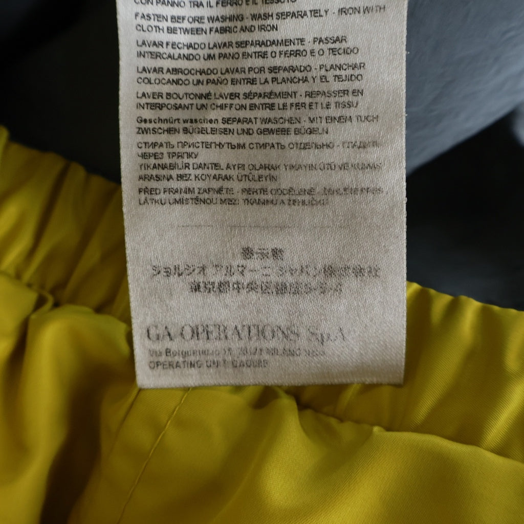 AX ARMANI EXCHANGE(アルマーニ エクスチェンジ) リバーシブル フーデッド ジップアップ ナイロン ダウンジャケット イエロー/カーキ 6RZB43 ZNXXZ