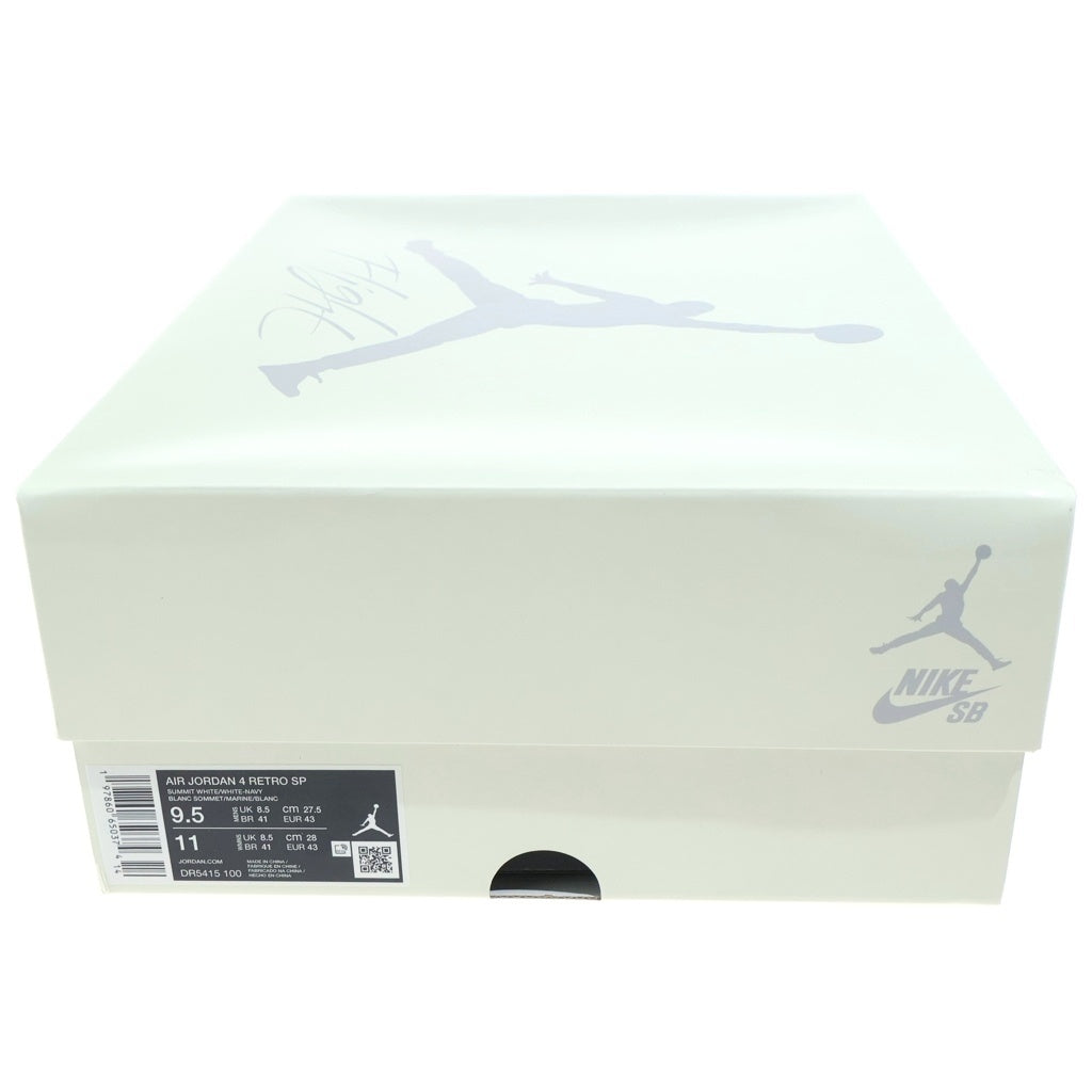 NIKE SB(ナイキエスビー) AIR JORDAN 4 RETRO SP エアジョーダン4 レトロ ローカットスニーカー ホワイト/ブルー US9.5/27.5cm DR5415-100