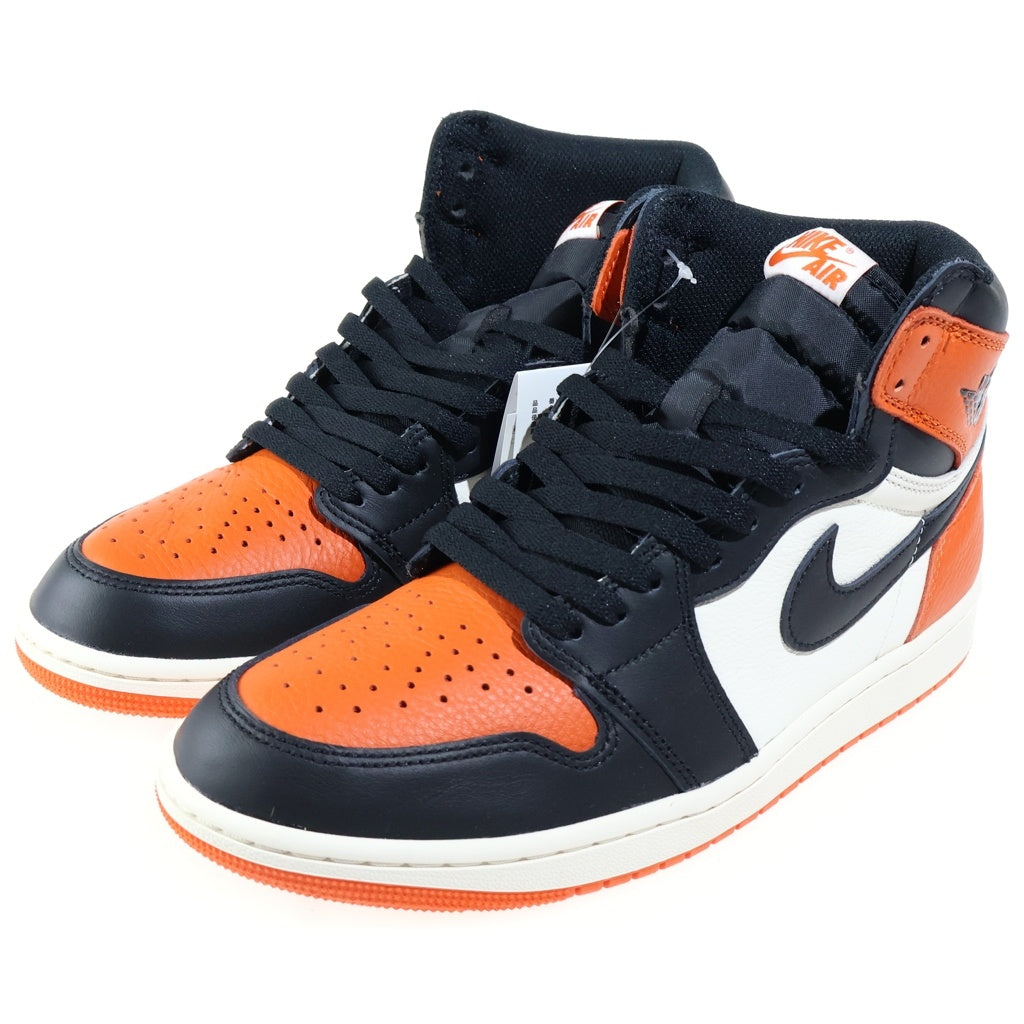 NIKE(ナイキ) AIR JORDAN 1 RETRO HIGH OG SHATTERED BACKBOARD DZ5485-008 エアジョーダン1 レトロ シャッタードバックボード ハイカットスニーカー オレンジ/ブラック US9.5/27.5cm