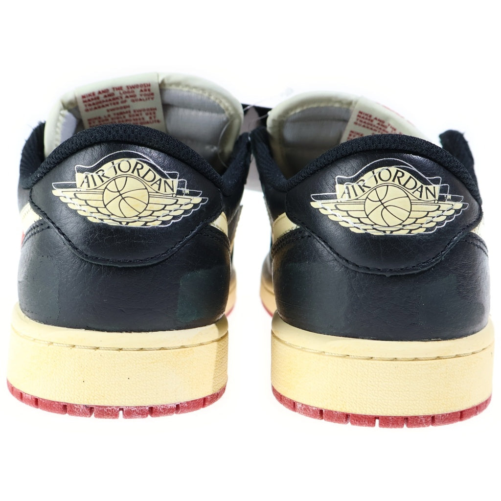 NIKE(ナイキ) ×NIGEL SYLVESTER AIR JORDAN 1 RETRO LOW OG ×ナイジェルシルベスター エアジョーダン1 レロト ローカットスニーカー ブラック/ベージュ US9/27cm IB8958-001