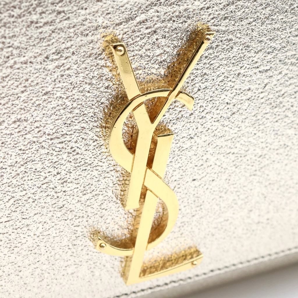 SAINT LAURENT PARIS(サンローランパリ) ケイト ミディアム チェーンショルダーバッグ ゴールド レザー 364021 ゴールド金具 レディース