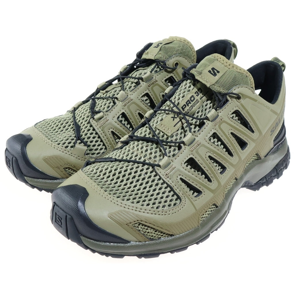 SALOMON(サロモン) XA PRO 3D AMPHIB ドローコード メッシュ ローカットスニーカー カーキ US7.5/24.5cm 477401 レディース