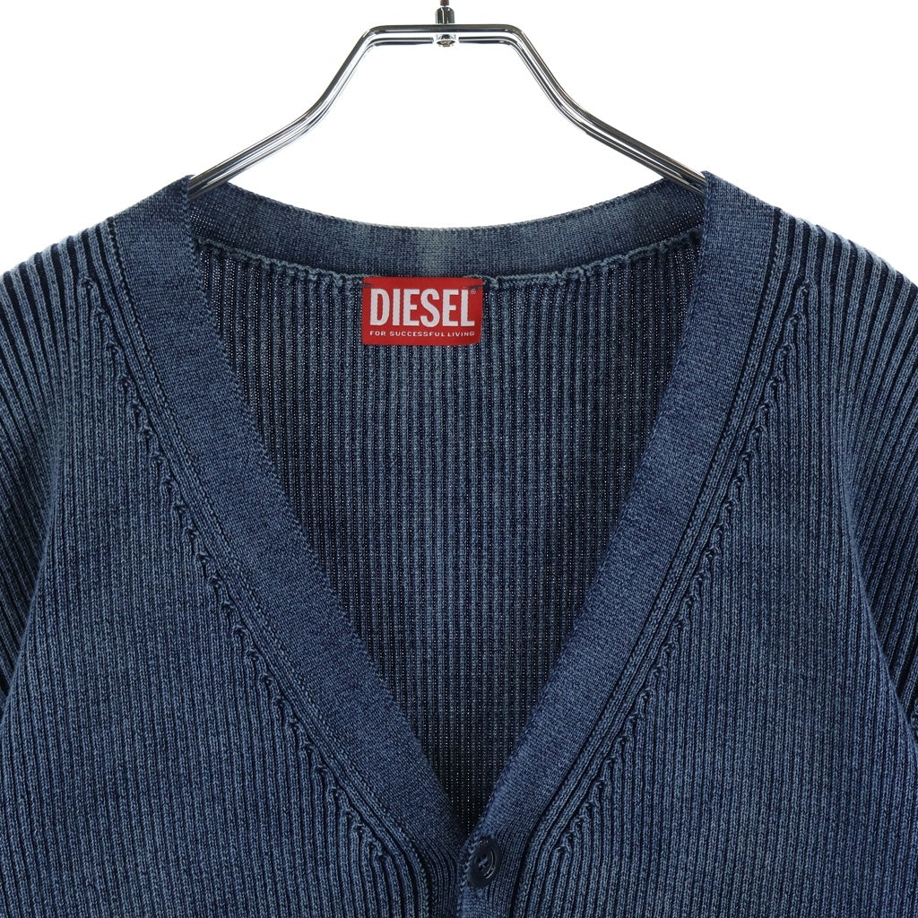 DIESEL(ディーゼル) K-SCIMI リブニット カーディガン セーター ブルー A239210HNBS