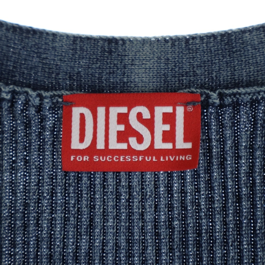 DIESEL(ディーゼル) K-SCIMI リブニット カーディガン セーター ブルー A239210HNBS