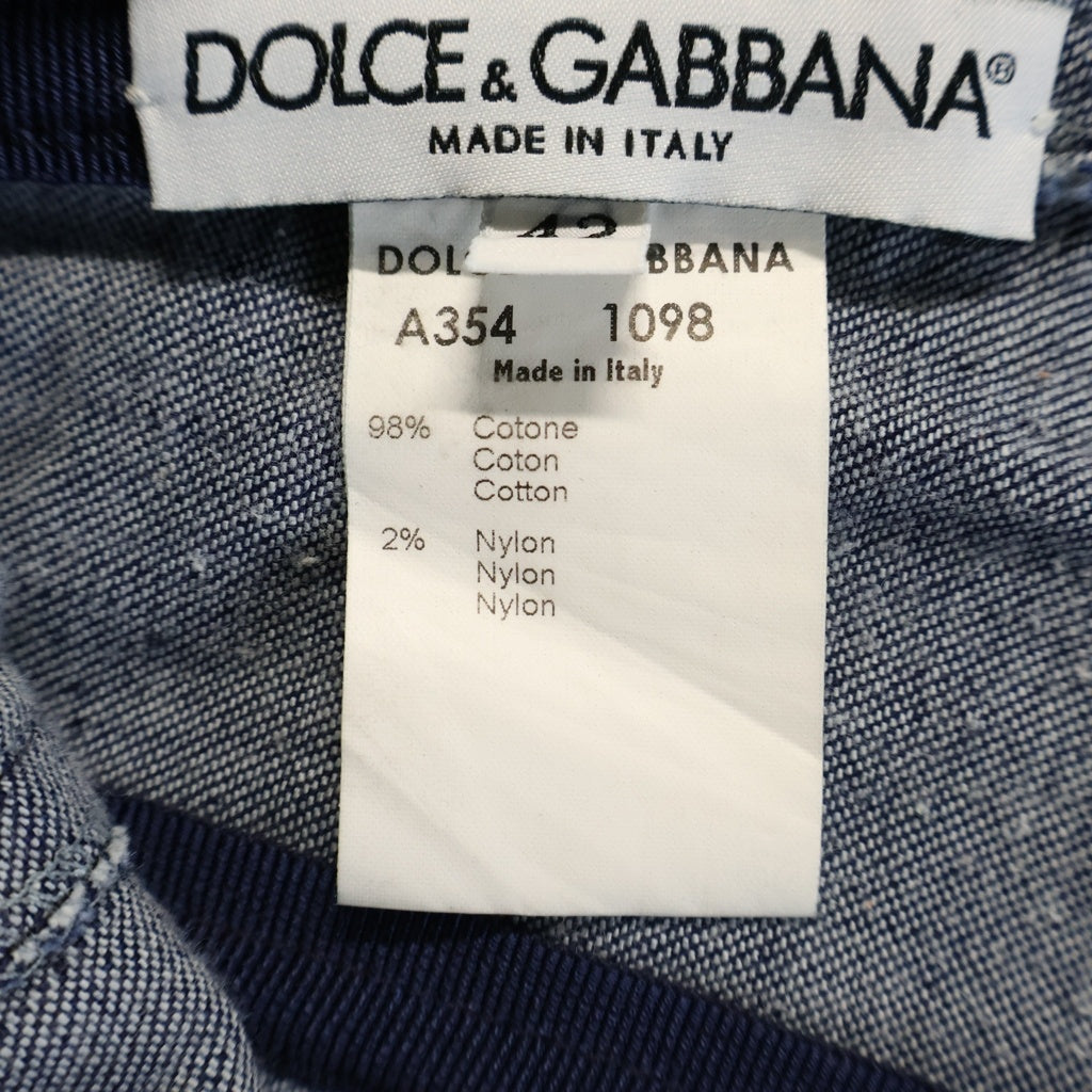 DOLCE & GABBANA(ドルチェアンドガッバーナ) ■ノースリーブ デニムワンピース インディゴ A354 1098 42 レディース