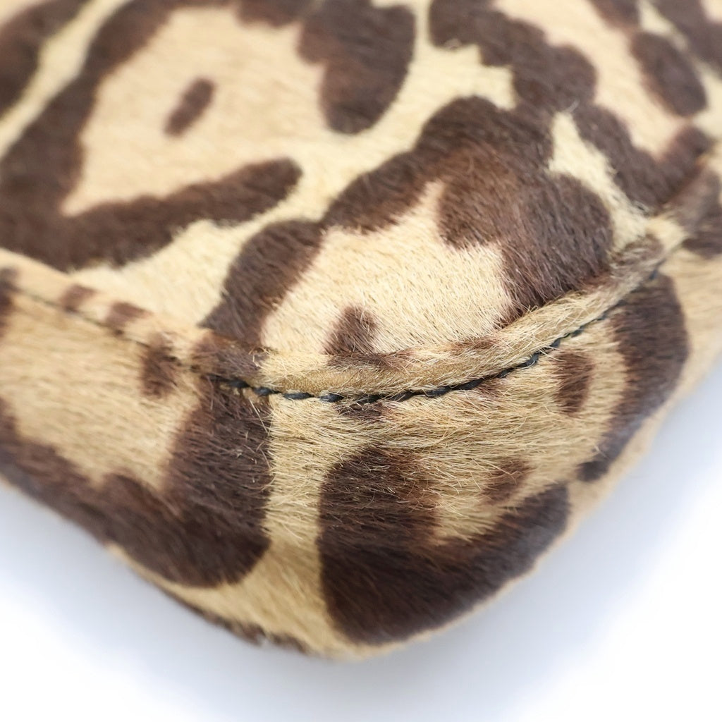 FENDI(フェンディ) マンマバケット ワンショルダーバッグ ブラウン ハラコ×レザー レディース