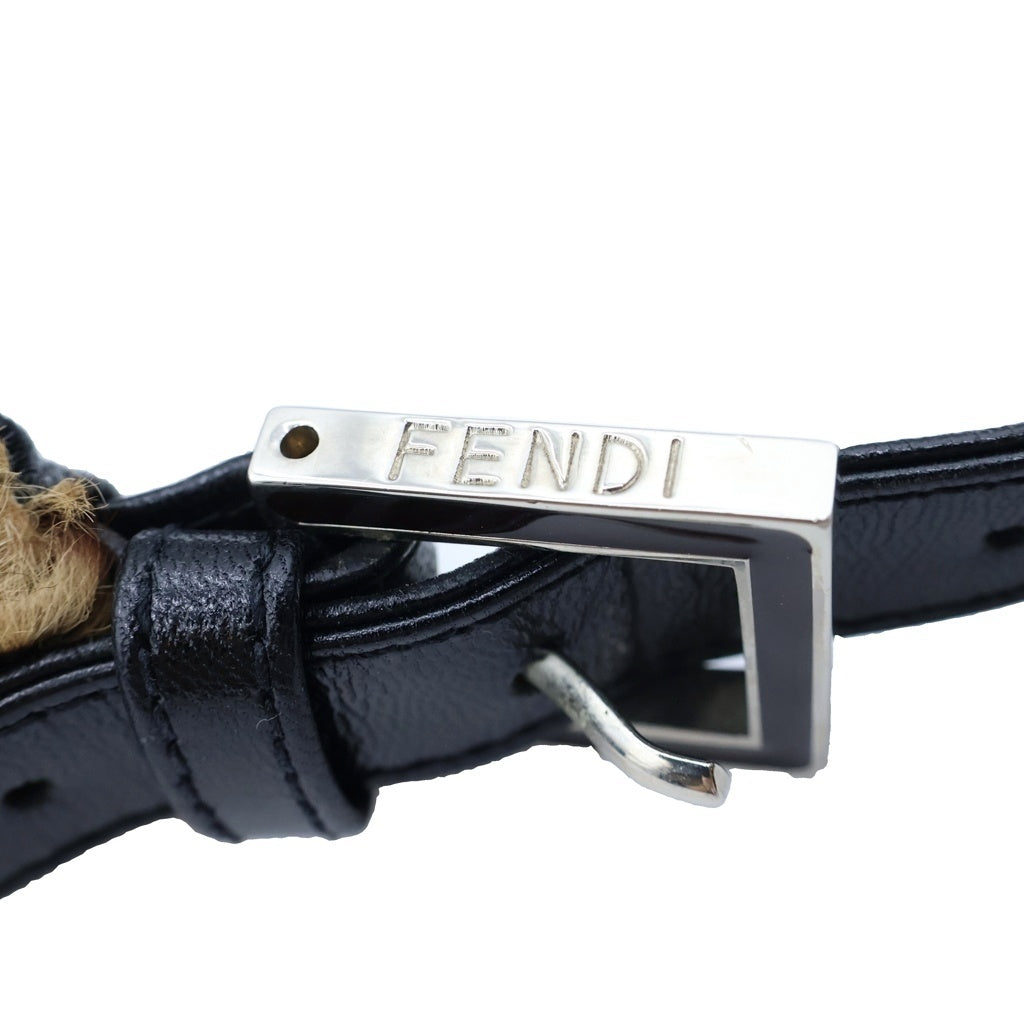 FENDI(フェンディ) マンマバケット ワンショルダーバッグ ブラウン ハラコ×レザー レディース