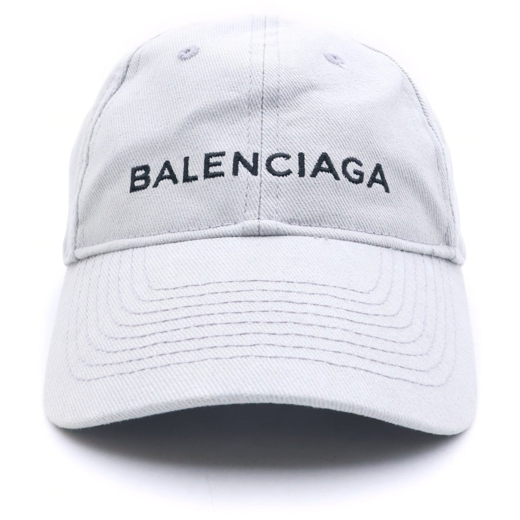 BALENCIAGA(バレンシアガ) フロントロゴ刺繍 ベースボールキャップ 帽子 グレー
