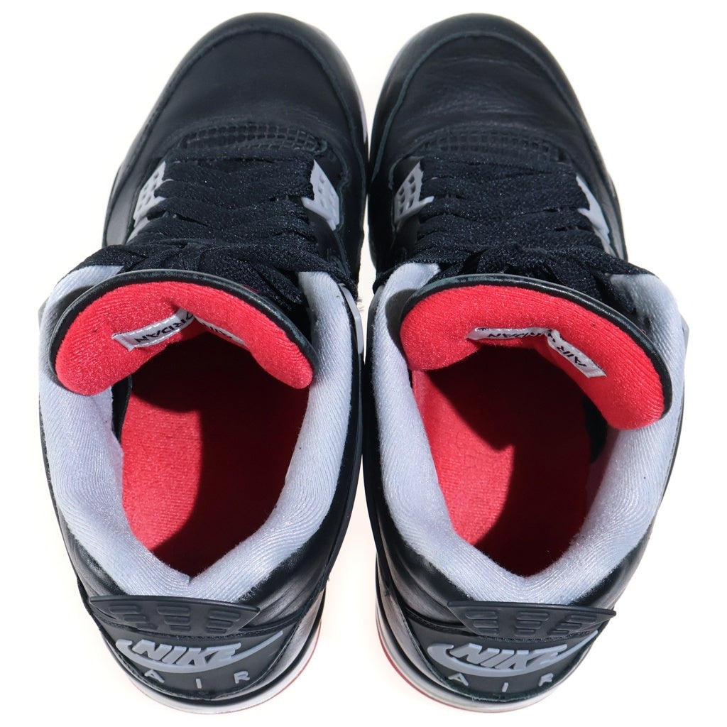 NIKE(ナイキ) AIR JORDAN4 RETRO BRED REIMAGINED エアジョーダン4 レトロ ブレッド リイマジンド ハイカットスニーカー ブラック US9/27cm FV5029-006