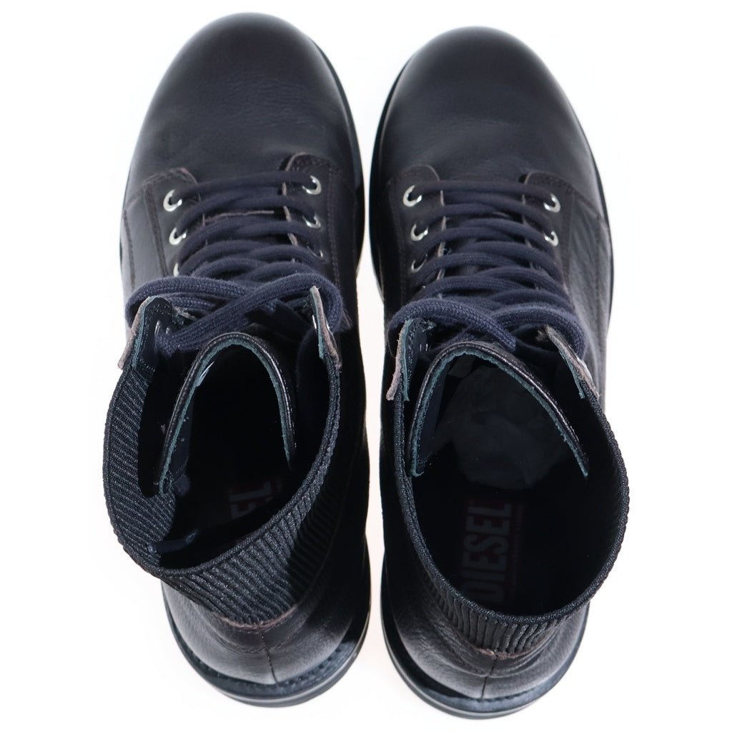 DIESEL(ディーゼル) D-ALABHAMA EC アラブハマ レザー ハイカットブーツ ブラック Y02886